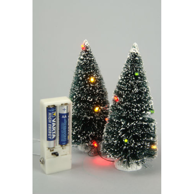 Lumineo Pair of 10 LED Miniature Christmas trees